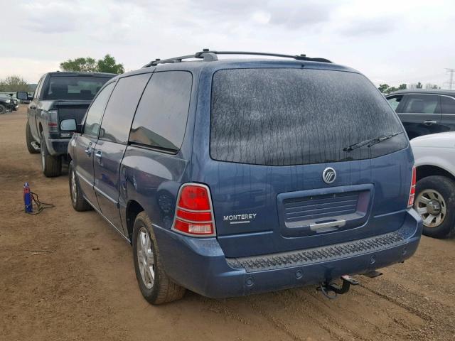 2MRDA22265BJ03290 - 2005 MERCURY MONTEREY L BLUE photo 3