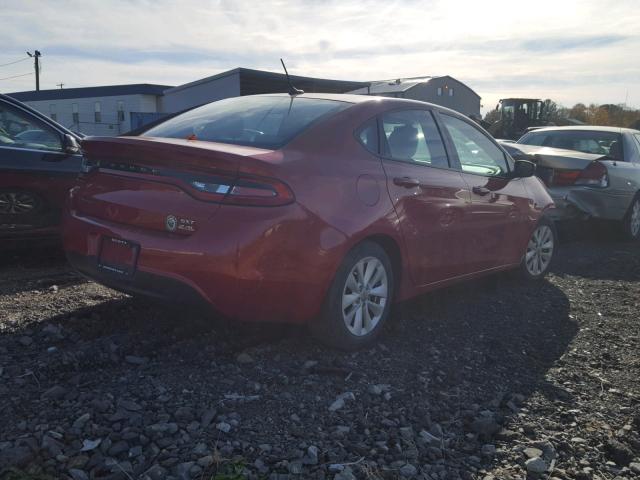 1C3CDFBB0ED669425 - 2014 DODGE DART SXT RED photo 4