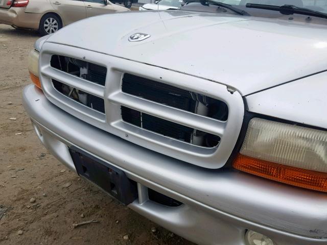 1B7GG2AX61S197411 - 2001 DODGE DAKOTA QUA GRAY photo 9