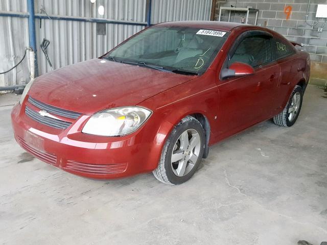 1G1AL18F587280990 - 2008 CHEVROLET COBALT LT BURGUNDY photo 2