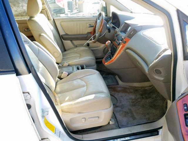 JTJHF10U530296967 - 2003 LEXUS RX 300 WHITE photo 5