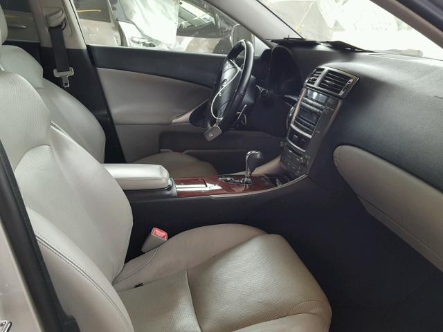 JTHBK262875037476 - 2007 LEXUS IS 250 SILVER photo 5