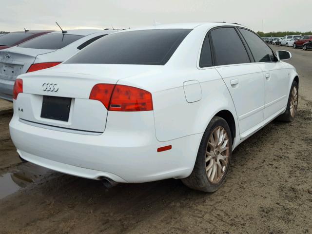 WAUAF78E78A134664 - 2008 AUDI A4 2.0T WHITE photo 4