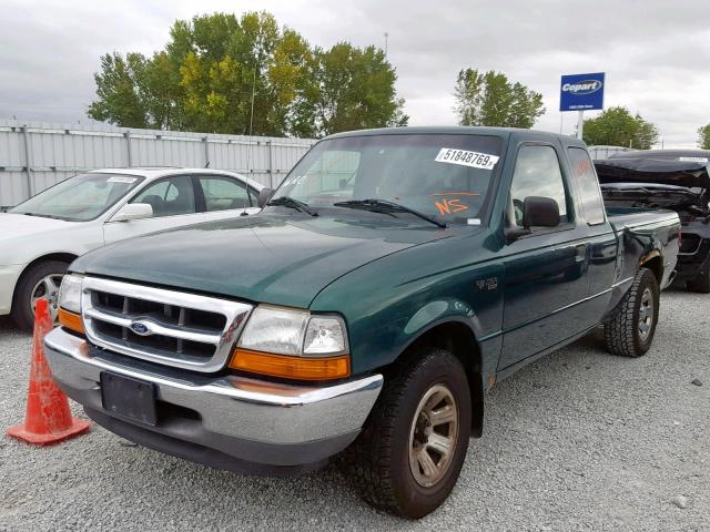 1FTYR14V9YPB52575 - 2000 FORD RANGER SUP GREEN photo 2