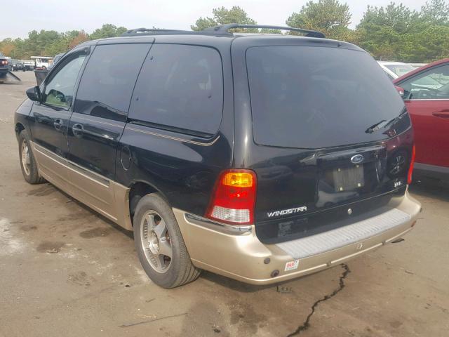 2FMZA5341YBB59597 - 2000 FORD WINDSTAR S BLACK photo 3