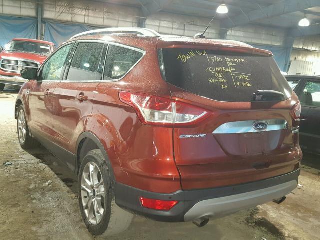 1FMCU0JX7EUE10271 - 2014 FORD ESCAPE TIT ORANGE photo 3