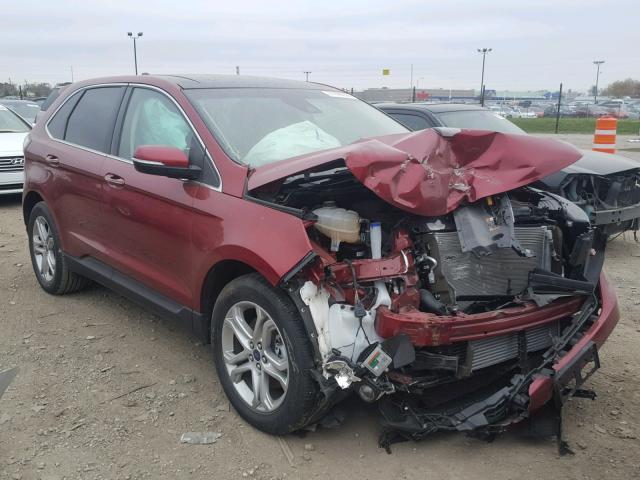 2FMPK4K91HBB79568 - 2017 FORD EDGE TITAN RED photo 1