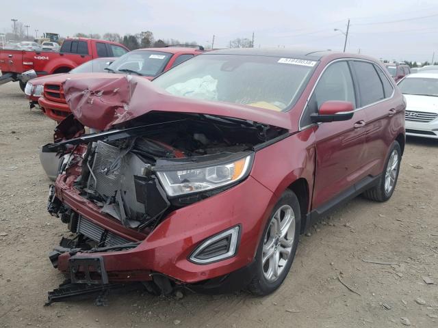 2FMPK4K91HBB79568 - 2017 FORD EDGE TITAN RED photo 2