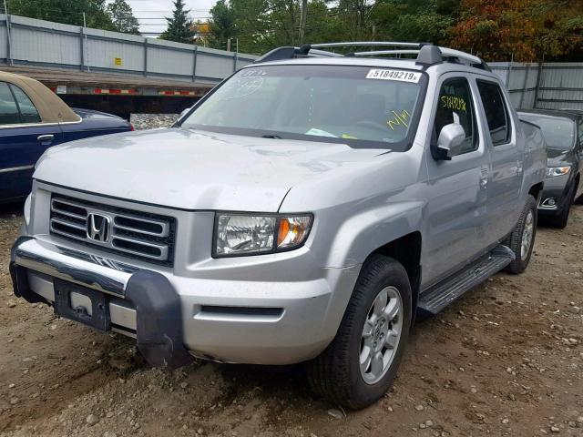 2HJYK16567H509081 - 2007 HONDA RIDGELINE SILVER photo 2