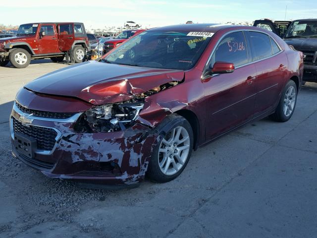 1G11C5SL0FF350422 - 2015 CHEVROLET MALIBU 1LT მუქწითელი ფოტო 2