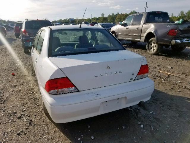 JA3AJ26E03U017098 - 2003 MITSUBISHI LANCER ES WHITE photo 3