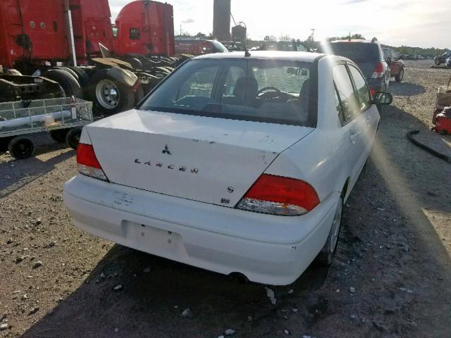 JA3AJ26E03U017098 - 2003 MITSUBISHI LANCER ES WHITE photo 4