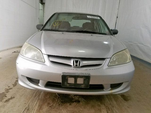 2HGES16445H512977 - 2005 HONDA CIVIC DX SILVER photo 9