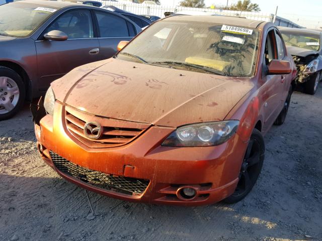 JM1BK323441119309 - 2004 MAZDA 3 S ORANGE photo 2