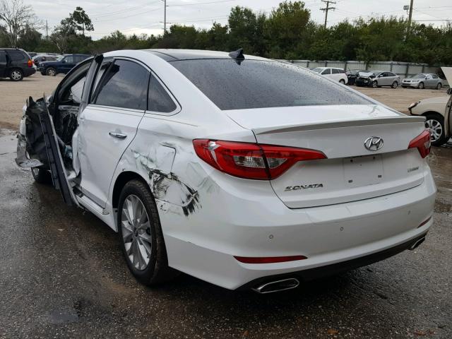 5NPE34AF1FH035682 - 2015 HYUNDAI SONATA SPO WHITE photo 3