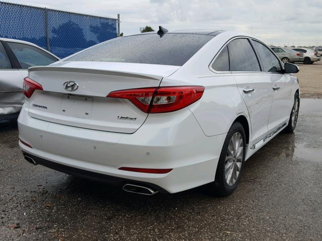 5NPE34AF1FH035682 - 2015 HYUNDAI SONATA SPO WHITE photo 4