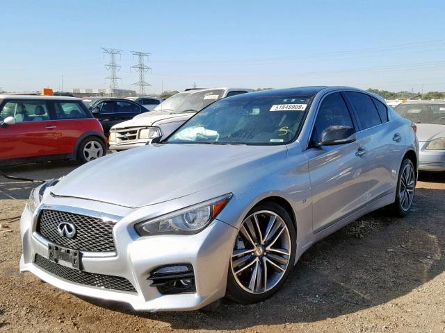 JN1BV7AR5FM393417 - 2015 INFINITI Q50 BASE SILVER photo 2