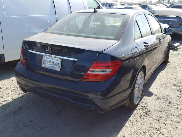 WDDGF4HB0DA775947 - 2013 MERCEDES-BENZ C 250 BLUE photo 4