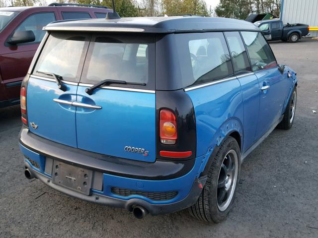 WMWMM33558TP70393 - 2008 MINI COOPER S C BLUE photo 4