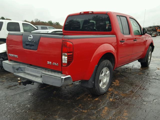 1N6AD07W18C418898 - 2008 NISSAN FRONTIER C RED photo 4