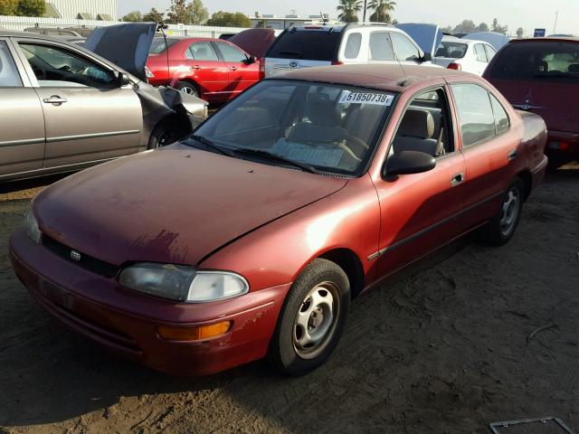 1Y1SK5262TZ033109 - 1996 GEO PRIZM BASE MAROON photo 2