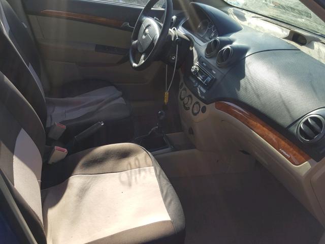 KL1TD56687B062164 - 2007 CHEVROLET AVEO BASE Көк фото 5