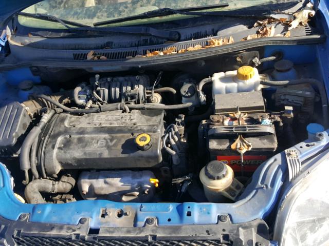 KL1TD56687B062164 - 2007 CHEVROLET AVEO BASE Көк фото 7