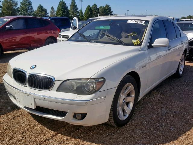 WBAHL83537DT08165 - 2007 BMW 750 I WHITE photo 2