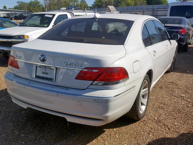 WBAHL83537DT08165 - 2007 BMW 750 I WHITE photo 4