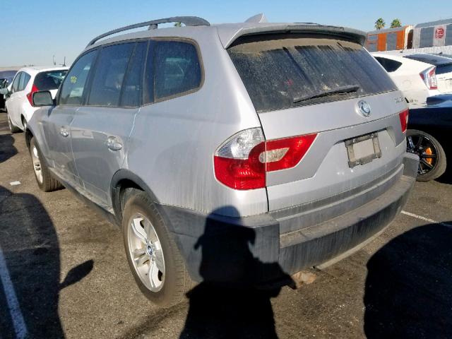 WBXPA93485WD07229 - 2005 BMW X3 3.0I SILVER photo 3