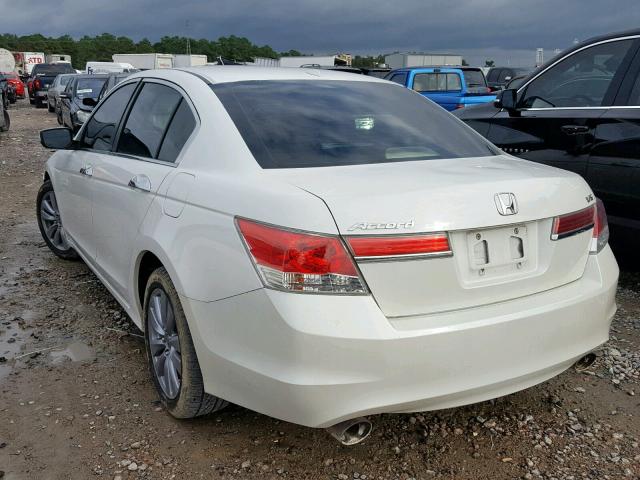 5KBCP3F87BB001014 - 2011 HONDA ACCORD EXL WHITE photo 3