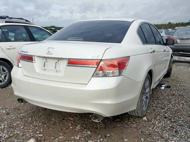 5KBCP3F87BB001014 - 2011 HONDA ACCORD EXL WHITE photo 4