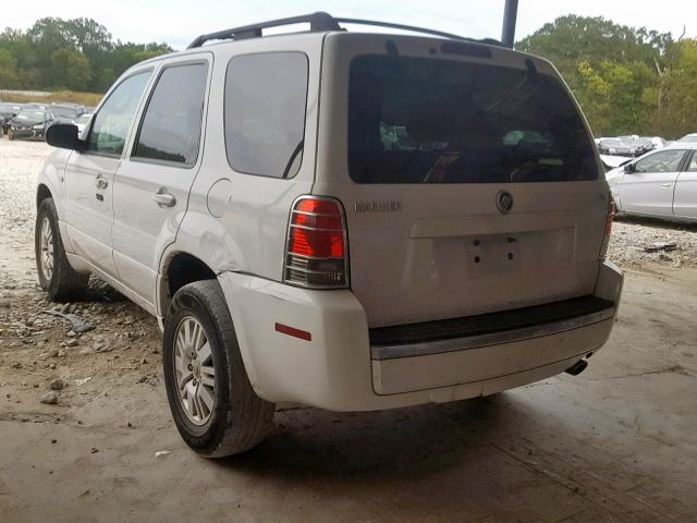 4M2YU81197KJ14245 - 2007 MERCURY MARINER LU WHITE photo 3