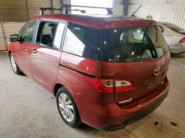 JM1CW2BL7C0106707 - 2012 MAZDA 5 RED photo 3