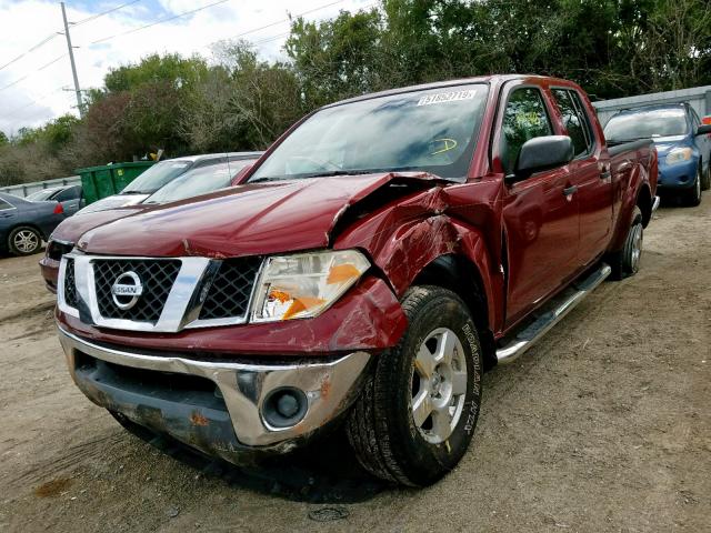 1N6AD09U47C428173 - 2007 NISSAN FRONTIER C RED photo 2