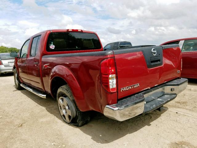 1N6AD09U47C428173 - 2007 NISSAN FRONTIER C RED photo 3