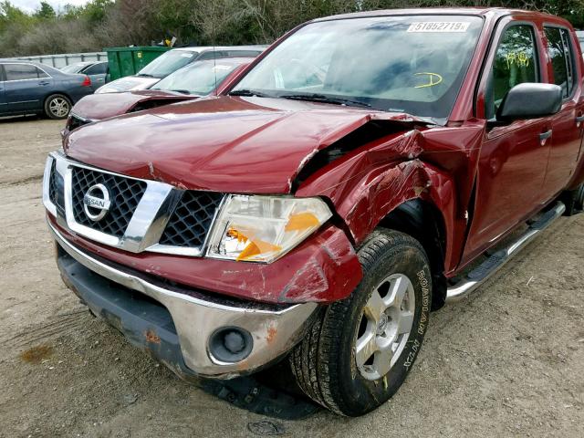 1N6AD09U47C428173 - 2007 NISSAN FRONTIER C RED photo 9