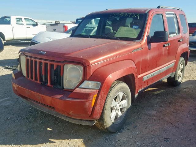 1J8GP28K89W545376 - 2009 JEEP LIBERTY SP RED photo 2