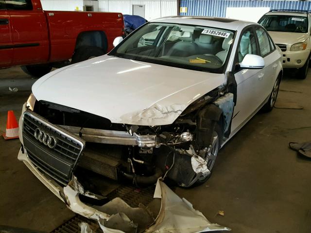 WAULF78K89N031794 - 2009 AUDI A4 2.0T QU WHITE photo 2