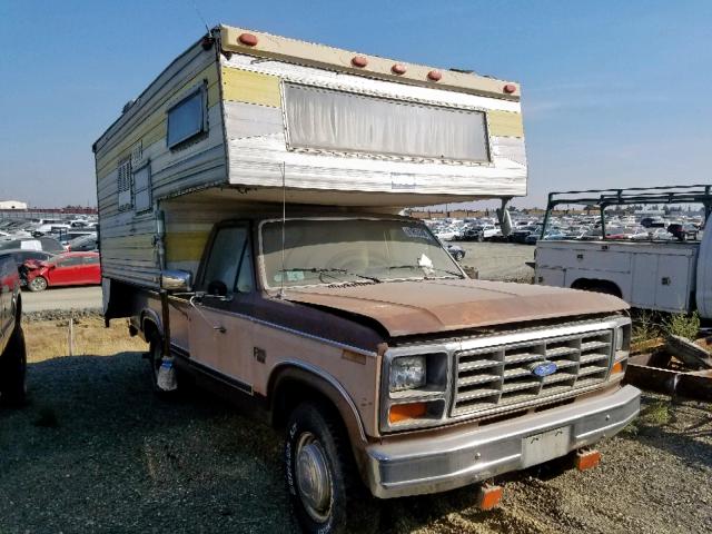 1FTHF251XEPA01377 - 1984 FORD F250 BROWN photo 1