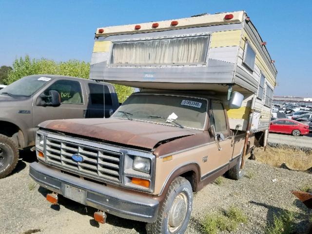 1FTHF251XEPA01377 - 1984 FORD F250 BROWN photo 2