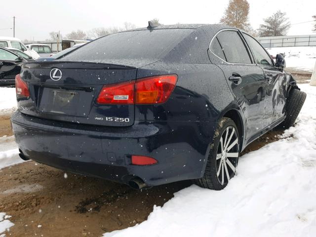 JTHCK262372013012 - 2007 LEXUS IS 250 BLUE photo 4