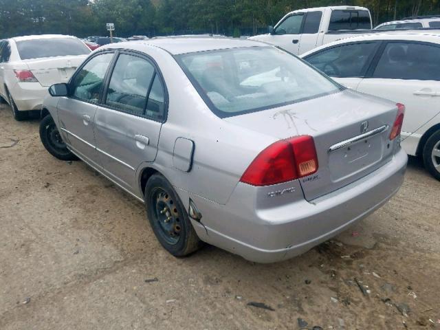 1HGES26761L068675 - 2001 HONDA CIVIC EX SILVER photo 3