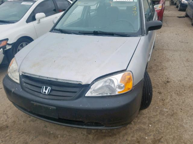 1HGES26761L068675 - 2001 HONDA CIVIC EX SILVER photo 9