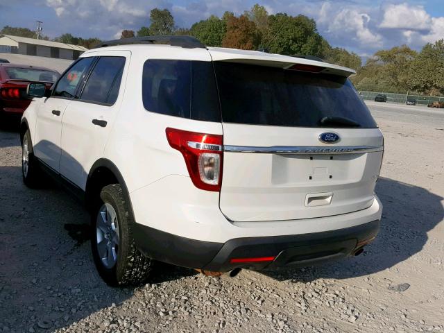 1FMHK8B89CGA85572 - 2012 FORD EXPLORER WHITE photo 3