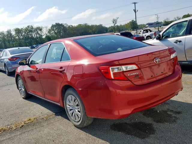 4T4BF1FK8CR208325 - 2012 TOYOTA CAMRY BASE RED photo 3