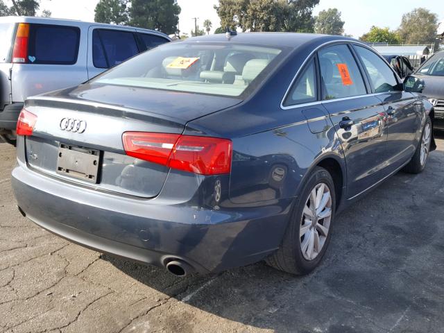 WAUCFAFC3EN056444 - 2014 AUDI A6 PREMIUM GRAY photo 4