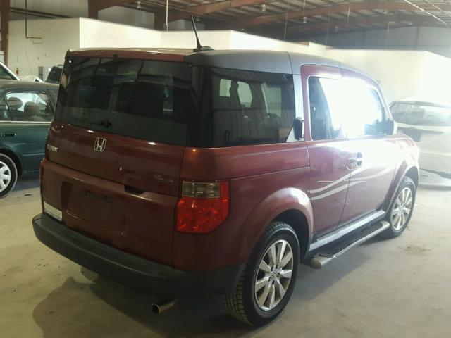 5J6YH18756L006820 - 2006 HONDA ELEMENT EX BURGUNDY photo 4