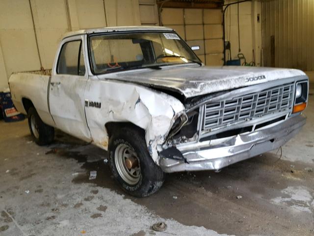 1B7FD14HXFS586093 - 1985 DODGE D-SERIES D WHITE photo 1