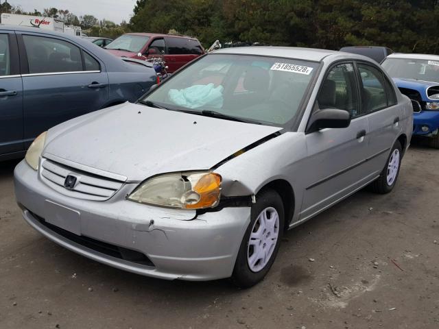 2HGES15162H584492 - 2002 HONDA CIVIC DX SILVER photo 2